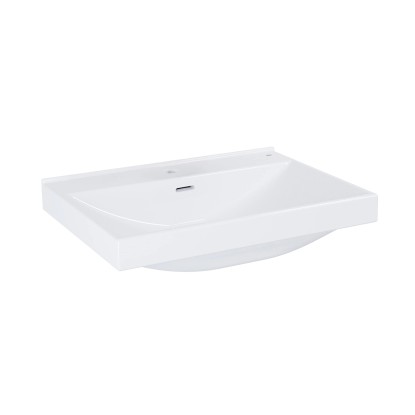 Roca Cairo beépíthető mosdókagyló 6,5 cm x 61 cm x 48 cm magasfényű fehér