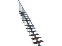 Minka központi tartóoszlopos lépcső Comfort Top dió szürke szintmagasság 312 cm