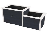 Weka 2-fokozatú magaságyás 205 cm x 79 cm x 81 cm antracit lazúrozott