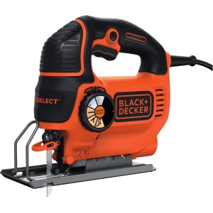 Black+Decker dekopírfűrész, narancs-fekete, AutoSelect funkcióval.