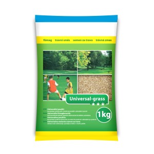 Univerzális fűmag 1 kg-os csomagolás: Fűmagok új gyephez és javításhoz, kb. 40 m²-re elegendő.