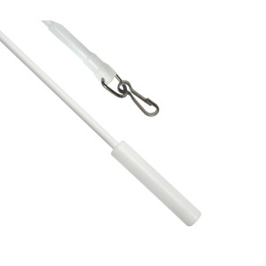 2 db-os Gardinia karnisrúd, fém, fehér, 75 cm, függönysínekhez.