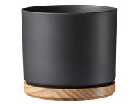 Scheurich 799 kaspó fa alátéttel 16 cm átmérő matt antracit