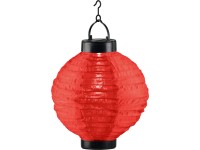 LED-es napelemes lámpa lampion piros