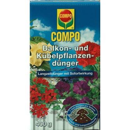 Compo Balkon- és dézsás növénytáp 400g a bőséges virágzáshoz.