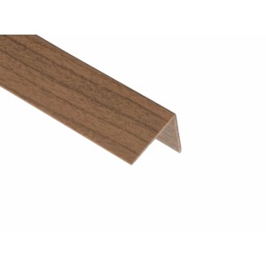 Döllken műanyag sarokléc, 20x20 mm, dió dekor fal- és padlólezáráshoz.