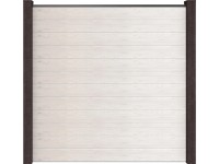 GroJa ledugható kerítés Solid négyzet alakú 180 cm x 180 cm x 1,9 cm kétszínű fe
