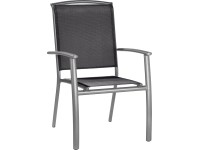 Vigo II egymásba rakható szék textilből fekete