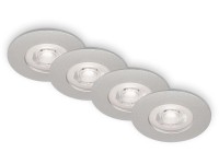 Brilo Kulana LED-es süllyesztett lámpa 4 db matt króm 4,9 W