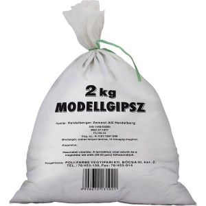 Modellgipsz zsák, 2 kg, modellezéshez és formázáshoz.