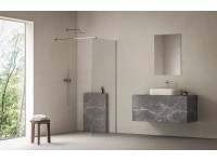 Walk-In Air Wall 110 chrome + transparent