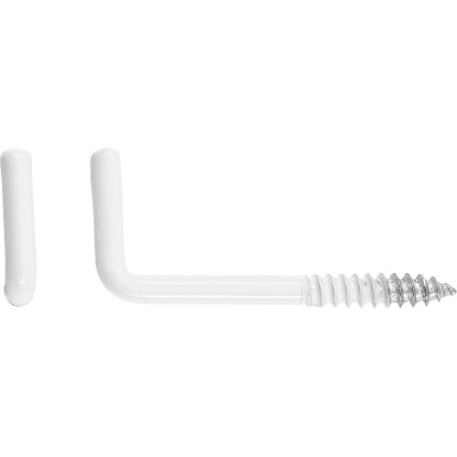 LUX horganyzott menetes horog 5,2 mm x 80 mm fehér 4 db