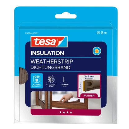 tesamoll P - profil ajtó - és ablaktömítő gumiszalag barna 6 m x 9 mm