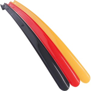 Talux komfort cipőkanál, 70 cm, fekete, piros és sárga színben a könnyű cipőfelvételért.