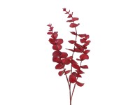 Boltze Home eukaliptusz dekor ág 75 cm piros