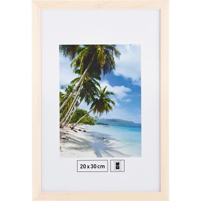 Fa képkeret  fehér  sima  20 cm x 30 cm