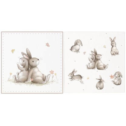 Boltze szalvéta Knuffi 2-féle változatban 3 cm x 165 cm x 165 cm fehér-bézs