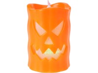 LED-es gyertya halloweeni dizájn tökarccal 6 cm x 6 cm x 9 cm PP anyag LED-es gyertya halloweeni dizájn tökarccal 6 cm x 6 cm x 9 cm PP anyag