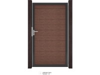 GroJa Solid ledugható kerítés kapu antracitkerettel 100 x 180 cm