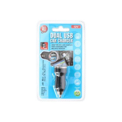 USB töltő 12/24V 1000mA dupla