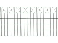 Kétrudas hálós dekor-kerítéspanel X-sor zöld 100 cm x 200 cm Kétrudas hálós dekor-kerítéspanel X-sor zöld 100 cm x 200 cm