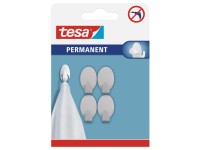 tesa kicsi ovális öntapadó tartós akasztó rozsdamentes acél 4 db