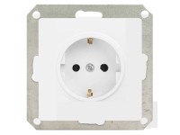 Premium 1-es földelt dugalj keret nélkül fehér