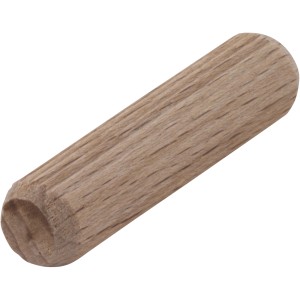 wolfcraft fa tipli, bükk, Ø 10 mm, barázdált a tökéletes tartásért.