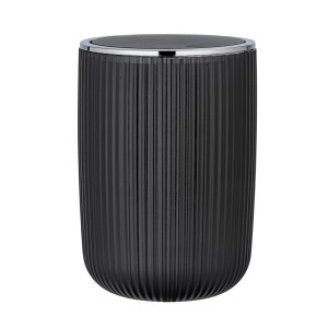 Szürke Wenko Agropoli L lengőfedeles szemetes, 5,5 l, műanyag, bordázott felülettel.