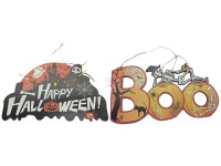 Halloween fa tábla 2-féle változatban 15 cm
