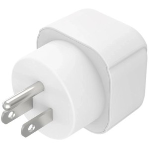 Fehér Hama B típusú utazóadapter USA, Kanada, Japán részére. 3 pólusú elosztókhoz.