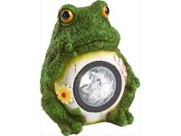 OBI Orune LED-es napelemes lámpa, zöld-fehér béka