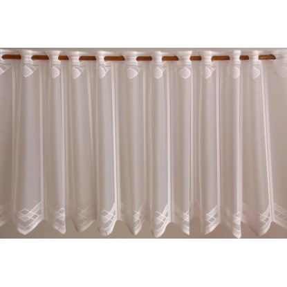 Vitrázs függöny 6518 fehér csíkos 45 cm magas méteráru