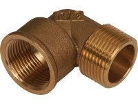 Menetes könyök 24,1 mm (Rp 3/4) x 26,4 mm (R 3/4) sárgaréz Menetes könyök 24,1 mm (Rp 3/4) x 26,4 mm (R 3/4) sárgaréz