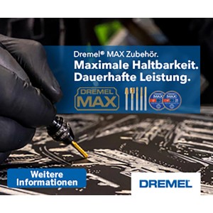 Dremel Max 115DM maró használat közben: A szerszám közeli képe gravírozás közben.