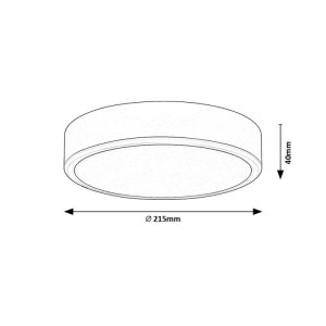 Rábalux Lauri beltéri Ráépíthető és Beépíthető lámpa fekete LED 22W 2100lm