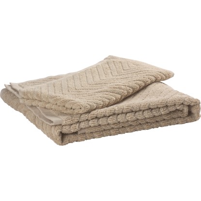 Baliv törölköző 50 cm x 100 cm homokszínek halszálka szerkezet
