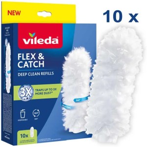 Vileda Flex & Catch porrongy utántöltő, 10 darab. Háztartási tisztításhoz.