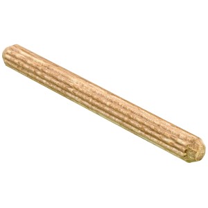 Hettich fa tipli, 6 mm x 60 mm, bükk, 10 darabos csomag, barázdált felület.