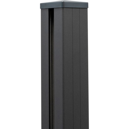 GroJaLumino oszlop bebetonozható antracit 9 cm x 9 cm x 150 cm sapkával