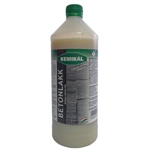 Kemikál betonlakkos flakon, 1 liter, csempe munkákhoz.