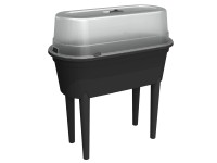 Magaságyás fedőburkolattal ovális 84 cm x 40 cm x 77 cm antracit