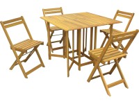 Managua balkongarnitúra tíkfa megjelenésű 5 részes