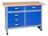 Küpper munkapad egyajtós 5 fiókkal 120 cm