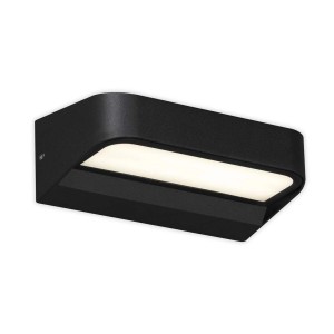 Fekete Brilo AHLEN fali és mennyezeti lámpa LED-del, 8W. Modern kültéri lámpa.