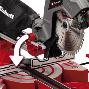 Einhell TC-SM 216 húzófűrész körfűrészlappal és szögbeállítással.
