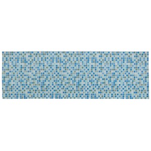 Többszínű Wenko Mosaic fürdőszobaszőnyeg, 65x200 cm, mozaik mintával fürdőszobába és máshova.