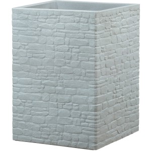 Scheurich Muretto High virágtartó Stony Grey színben, négyszögletes, falazat hatású.