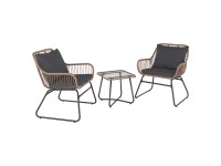 Willmar balkongarnitúra 3 részes polirattan bézs