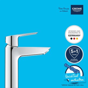 Grohe QuickFix Start M-Size mosdócsaptelep push-open leeresztőgarnitúrával, króm.